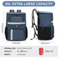 Insulated Cooler Backpack - Portable Outdoor Picnic and Beverage Bag with Bottle Opener (Khaki)