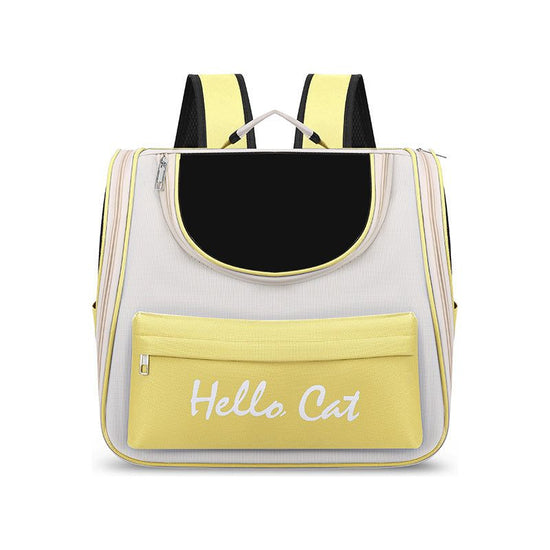 Yellow Transparent Pet Carrier Backpack for Cats and Small Dogs