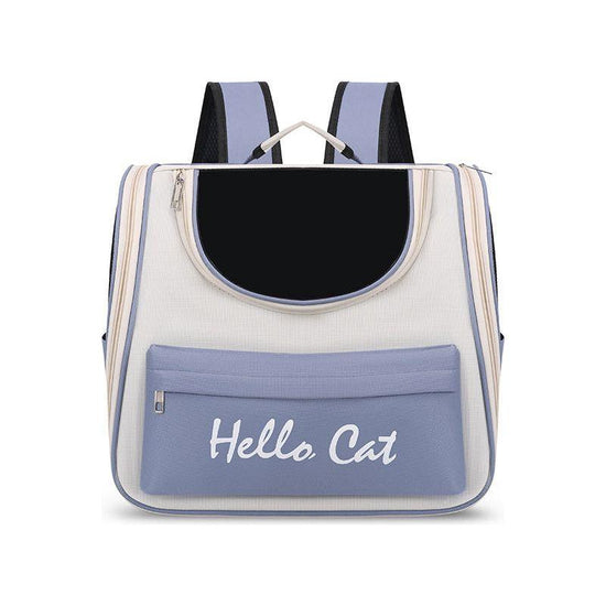 Blue Transparent Pet Carrier Backpack for Cats and Small Dogs
