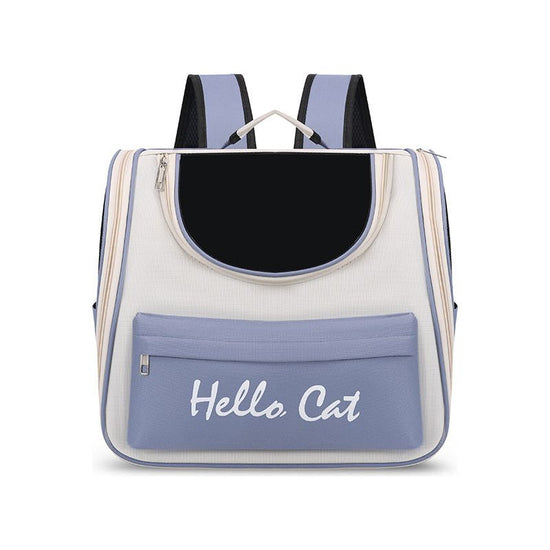 Blue Transparent Pet Carrier Backpack for Cats and Small Dogs