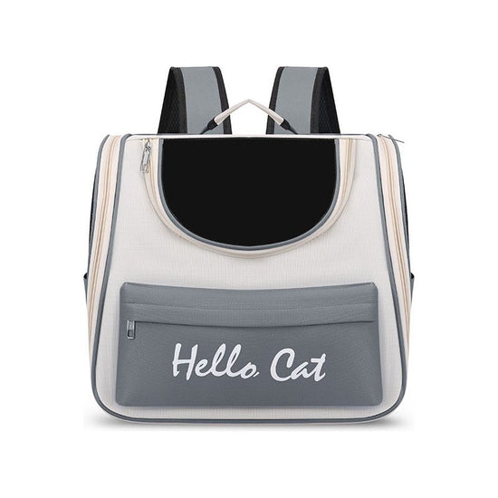 Grey Transparent Pet Carrier Backpack for Cats and Small Dogs