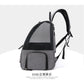 Grey Collapsible Pet Carrier Backpack with Trolley Sleeve