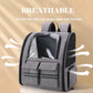 Light Blue Collapsible Pet Carrier Backpack with Trolley Sleeve