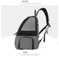 Light Blue Collapsible Pet Carrier Backpack with Trolley Sleeve