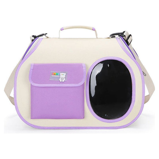 Purple Colors Pet Carrier Backpack, Breathable Cat Carrier Backpack with Transparent Window, Airline Approved Dog Backpack Carrier for Small Dogs and Cats, Travel Hiking Camping