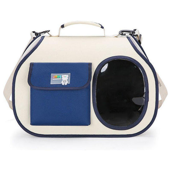 Navy blue Colors Pet Carrier Backpack, Breathable Cat Carrier Backpack with Transparent Window, Airline Approved Dog Backpack Carrier for Small Dogs and Cats, Travel Hiking Camping