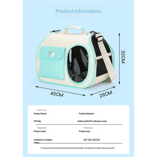 Green Colors Pet Carrier Backpack, Breathable Cat Carrier Backpack with Transparent Window, Airline Approved Dog Backpack Carrier for Small Dogs and Cats, Travel Hiking Camping