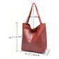 Vintage Genuine Leather Bag - Stylish and Spacious Everyday Shoulder Bag  (darker brown)