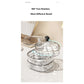 Elegant Crystal Stackable Jewelry Organizer with Bear Handle - 3-Tier Display Box for Accessories 13.4*13.4*14.2cm (grey)