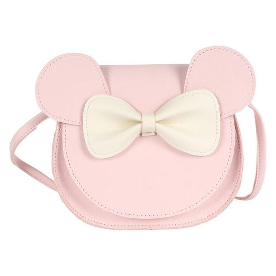 Adorable Bow Bear Crossbody Bag for Kids - Pink Shoulder Bag 18*17*8cm