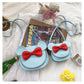 Adorable Bow Bear Crossbody Bag for Kids - Blue Shoulder Bag 18*17*8cm