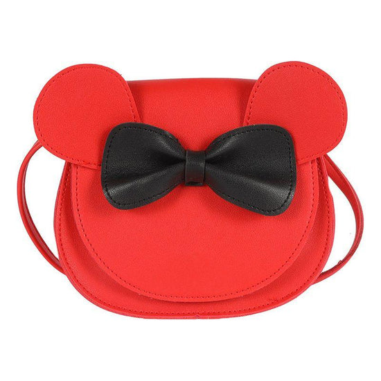 Adorable Bow Bear Crossbody Bag for Kids - Red Shoulder Bag 18*17*8cm