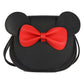 Adorable Bow Bear Crossbody Bag for Kids - Black Small Shoulder Bag 13*13*5cm