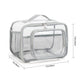 Clear PVC Tote Bag with Handle - Transparent Stadium-Approved Travel Organizer(Gray)