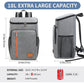 Insulated Cooler Backpack- Stylish Portable Fresh-keeping Picnic Outdoor Backpack and Travel Bag 18L (Gray)