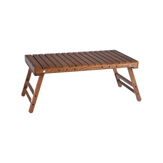 Camping folding table walnut color