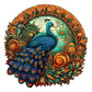 Round Peacock Wooden Puzzle - Intricate Nature-Inspired Art Puzzle(L-paper box-H161)