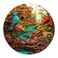 Fantasy Bird Wooden Puzzle - Intricate Nature-Themed Circular Puzzle(S-paper box-H187)