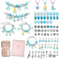 DIY Charm Bracelet Making Kit - Colorful Beads and Charms Set with Storage Box(76PCS)