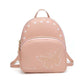 Mini Faux Leather Backpack with Butterfly Design -Pink Cute Backpack for Girls