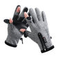 Convertible Fingerless Winter Gloves | Waterproof, Windproof Thermal Gloves with Touchscreen Compatibility Q808  XXL size Grey