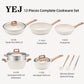 YEJ 12-Piece Non-Stick Complete Cookware Set | Pots, Pans & Utensils  (White)