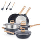 YEJ 12-Piece Non-Stick Complete Cookware Set | Pots, Pans & Utensils  (Black)