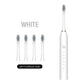 X-3 Sonic Electric Toothbrush, 4 Replacement Brush Heads, and USB Charging Cable - Sleek White Design