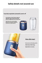 Portable High-Speed Blender with USB Rechargeable Battery - 2-in-1 Bottle and Cup Design, Compact and Powerful