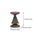 Christmas Tree Candle Holder - Rustic Resin Pillar Stand, 12cm Festive Decoration