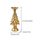 Gold Christmas Tree Candle Holder - Elegant Resin Pillar Stand, 27.5cm Festive Decoration