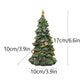 Christmas Tree Figurine - Festive Resin Decoration with Ornaments, 17cm Holiday Decor