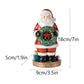 Santa Claus Figurine with Wreath - 18cm Festive Resin Christmas Decoration