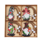 (2 set)Christmas Gnome Ornaments Set - Festive Wooden Decorations for Tree, Set of 12