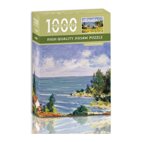 1000-Piece High-Quality Jigsaw Puzzle - Sunflower field