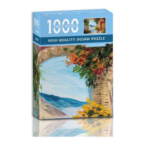 1000-Piece High-Quality Jigsaw Puzzle - Seaside Garden