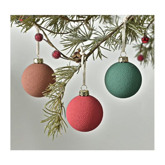 Set of 12 Matte Christmas Ornaments- Pastel Colored Shatterproof Baubles for Holiday Decor (6 cm)