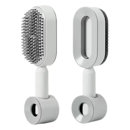 Self-Cleaning Hair Brush with One-Click Release | Massage Cushion Design, Anti-Frizz and Detangling Brush