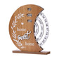 Rustic Perpetual Wooden Calendar | Decorative Home & Desk Accessory 20*18cm Moon shape