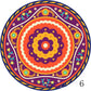 Set of 6 Mandala Ceramic Drink Coasters - Absorbent, Non-Slip Coasters for Coffee Table and Home Decor 10.4cm