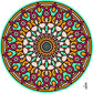 Set of 6 Mandala Ceramic Drink Coasters - Absorbent, Non-Slip Coasters for Coffee Table and Home Decor 10.4cm