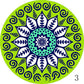 Set of 6 Mandala Ceramic Drink Coasters - Absorbent, Non-Slip Coasters for Coffee Table and Home Decor 10.4cm