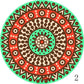 Set of 6 Mandala Ceramic Drink Coasters - Absorbent, Non-Slip Coasters for Coffee Table and Home Decor 10.4cm
