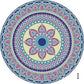Set of 6 Mandala Ceramic Drink Coasters - Absorbent, Non-Slip Coasters for Coffee Table and Home Decor 10.4cm