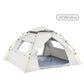 Beige 3-4 Person Lightweight Camping Tent (210*200*135cm) | UV Protection Silver Coated, Dual Doors & Windows