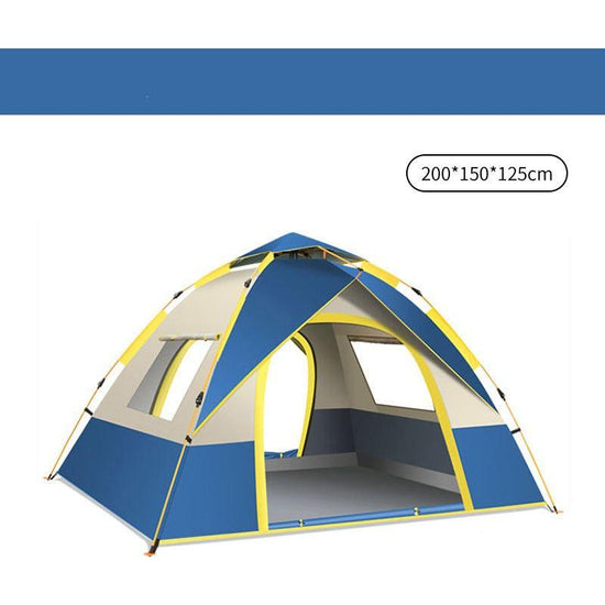 Blue 2 Person Lightweight Camping Tent (200*150*125cm) | UV Protection Silver Coated, Dual Doors & Windows