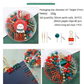 B41025 Christmas Stationery Set - Festive Binder Clips, Paper Clips, and Push Pins in Holiday Colors(2 set)