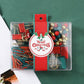 S11012 Christmas Stationery Set - Festive Binder Clips, Paper Clips, and Push Pins in Holiday Colors(2 set)