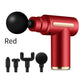 Compact Red Massage Gun - Deep Tissue Muscle Massager with 4 Interchangeable Heads