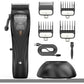 WL-1670 Black Professional Hair Clipper Set with Adjustable Guards - USB Rechargeable Trimmer with Charging Dock